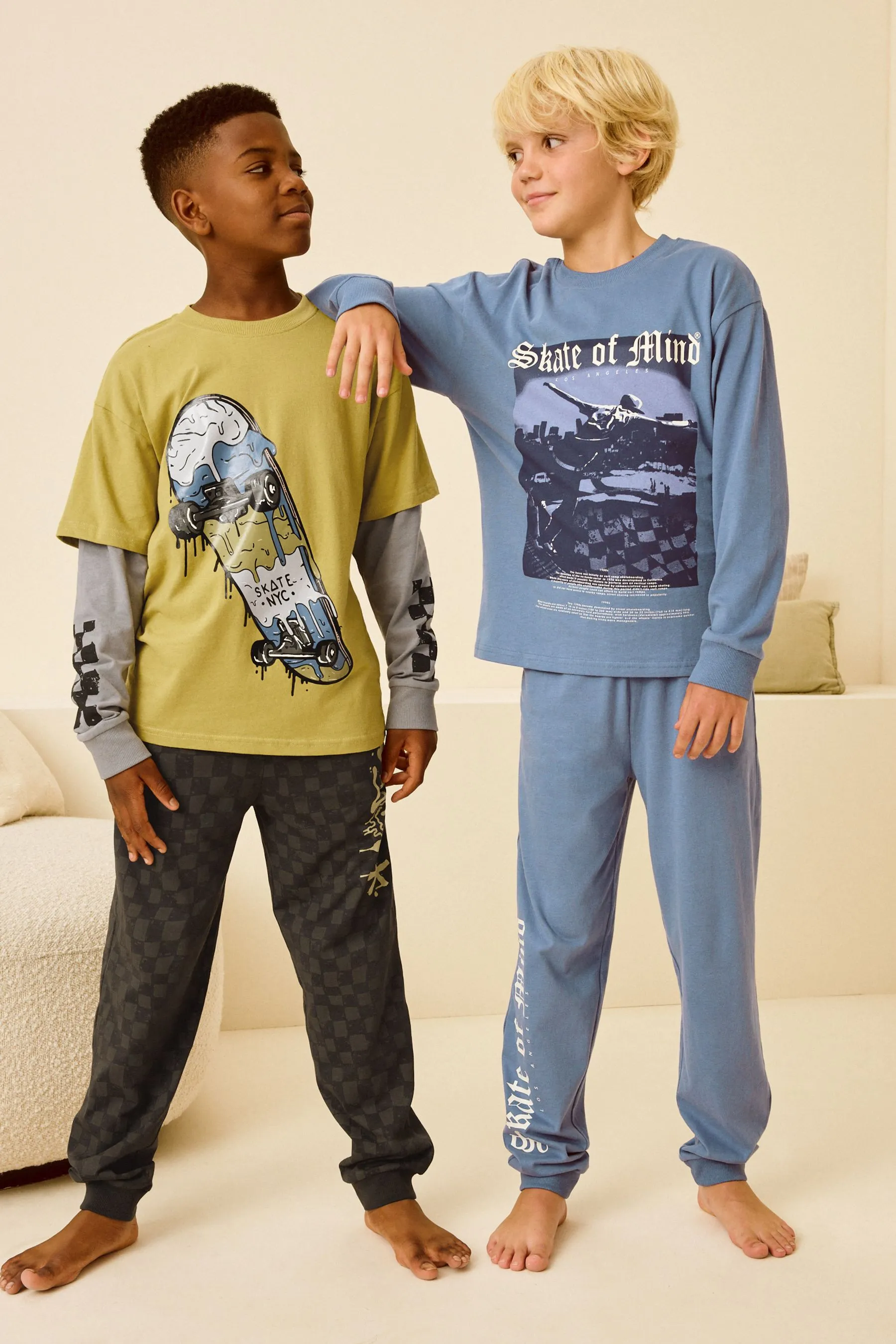 100% Cotton Long Sleeve Pyjamas 2 Pack (3-16yrs)    