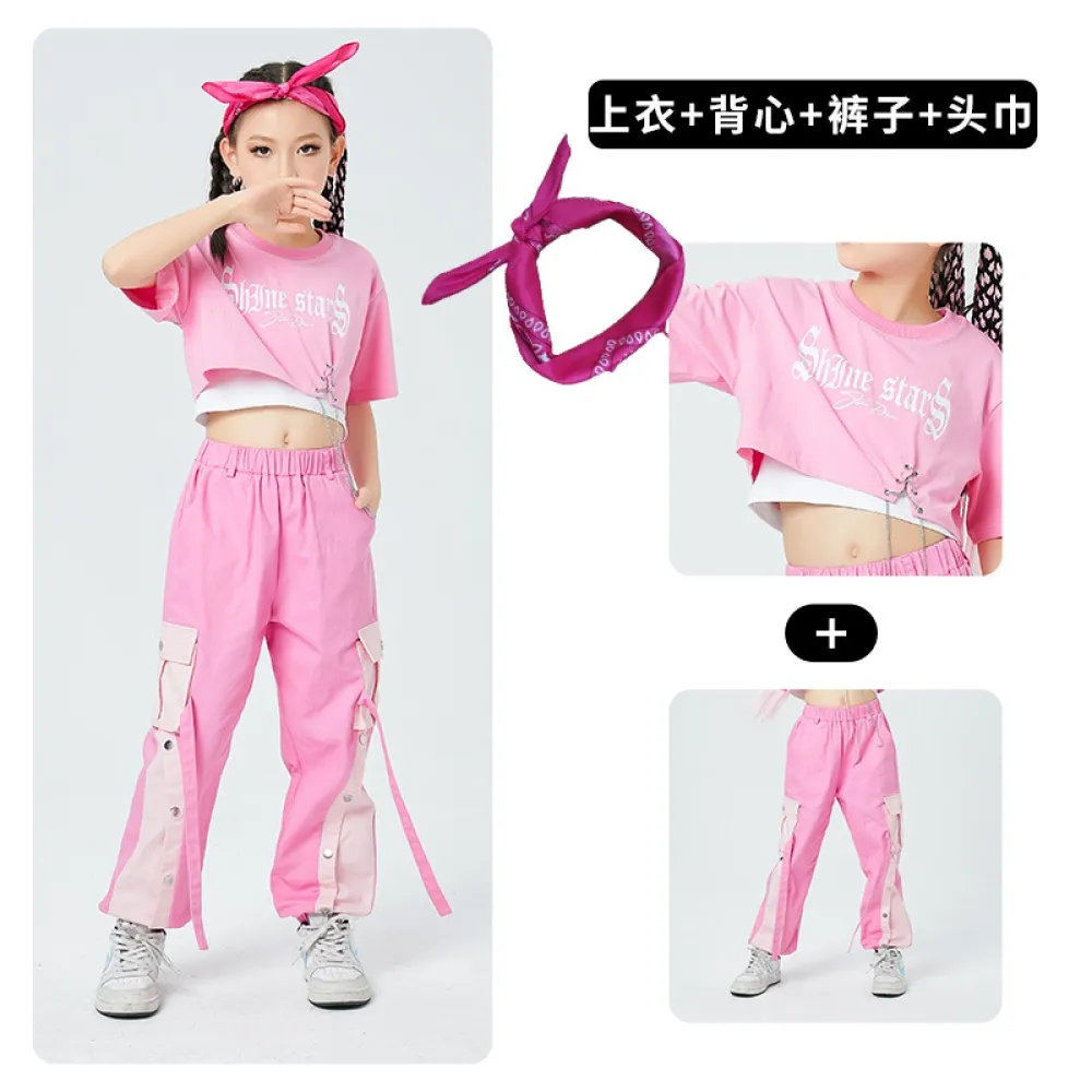 Abbigliamento alla moda per bambini di danza di strada Abbigliamento per bambini hip-hop Abbigliamento per spettacoli di strada
