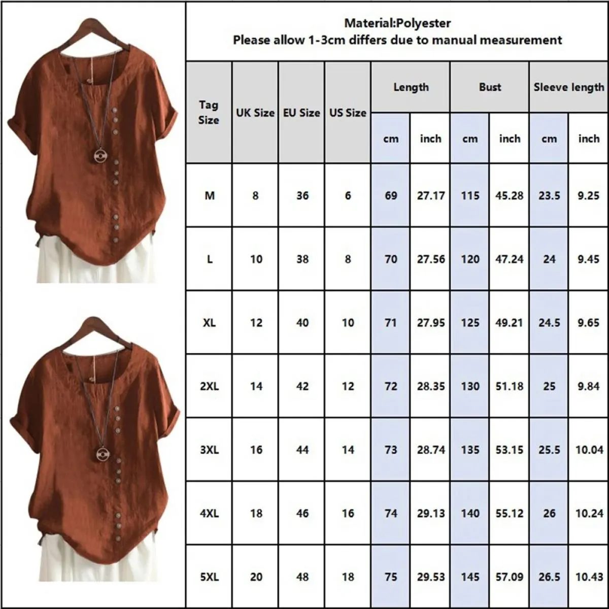 Abbigliamento da donna Camicette da donna T-shirt M5xl elegante bianca da donna