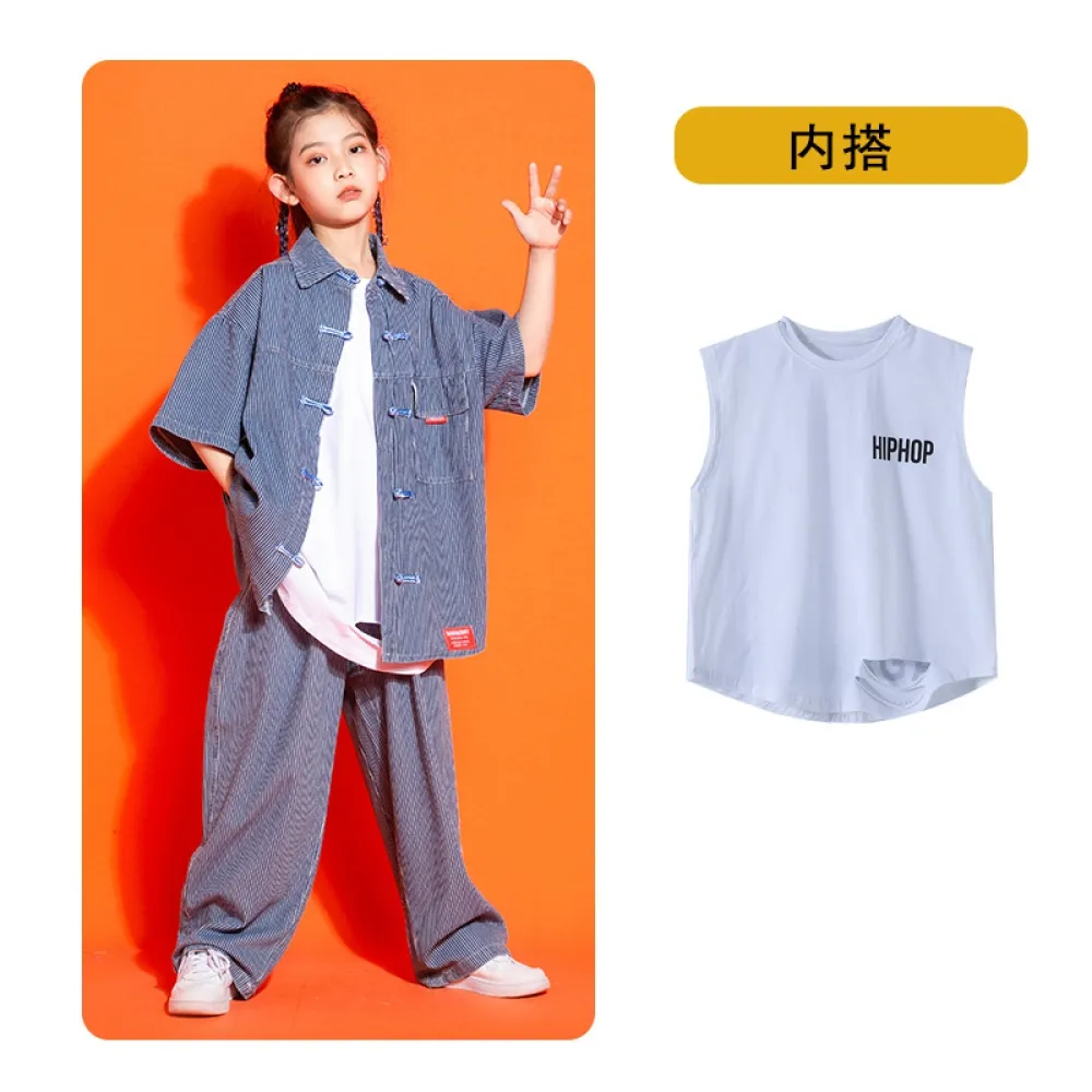 Abbigliamento trendy hip-hop per bambini Passerella Hiphop Abbigliamento da spettacolo per ragazzi Abiti hip-hop per ragazze Jac