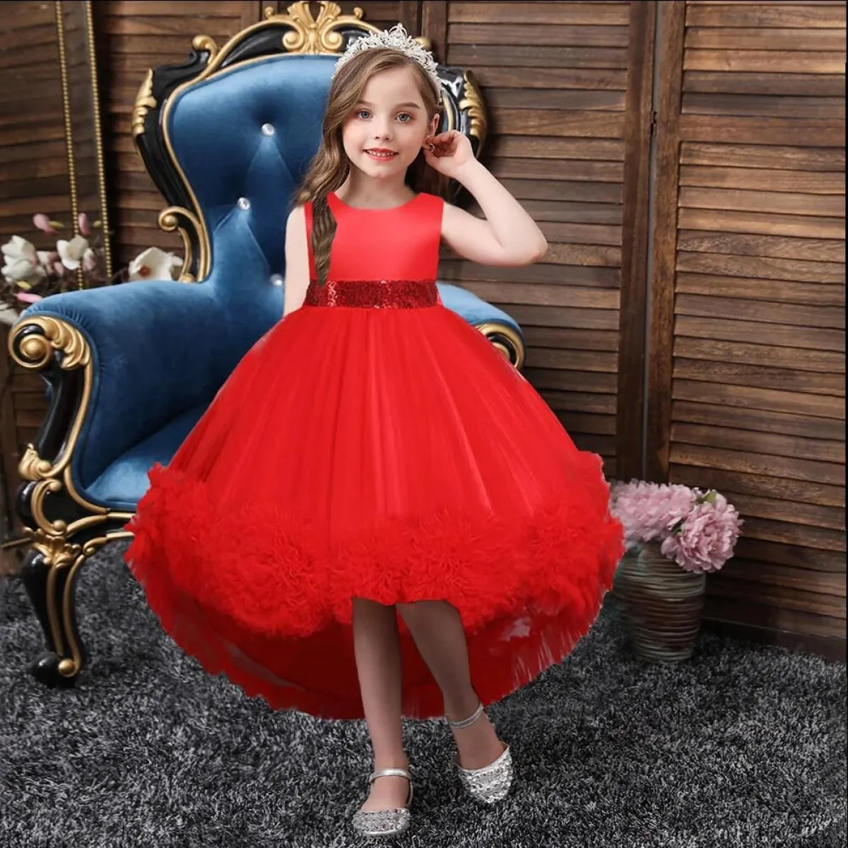 Baby Girl Tutu Abito da festa Abiti da bambina di fiori per matrimonio 1 2 3 4 5 anni Compleanno Abbigliamento per bambini Princ