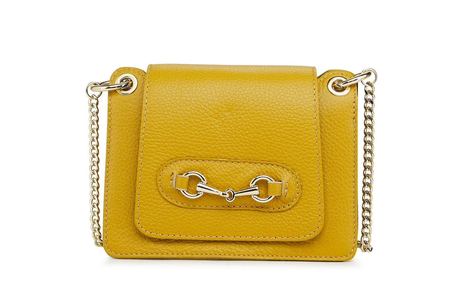 Borse Donna colore Giallo in pelle Made in Italy
