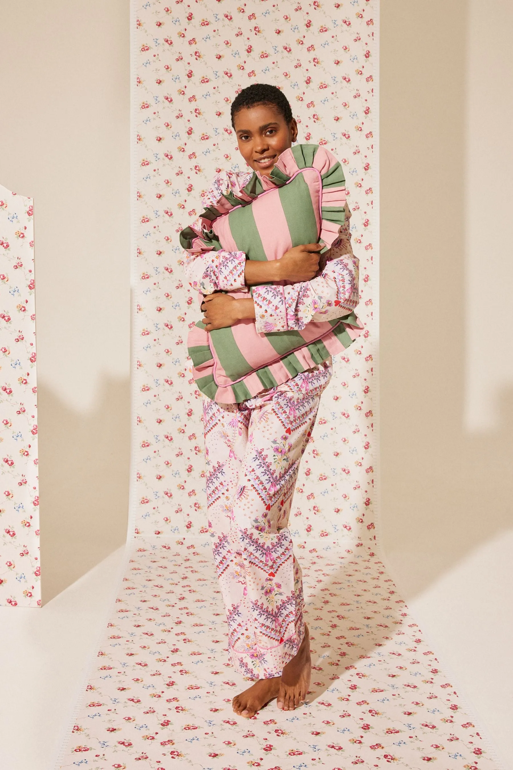 Cath Kidston 100% Cotton Poplin Button Through Pyjamas    