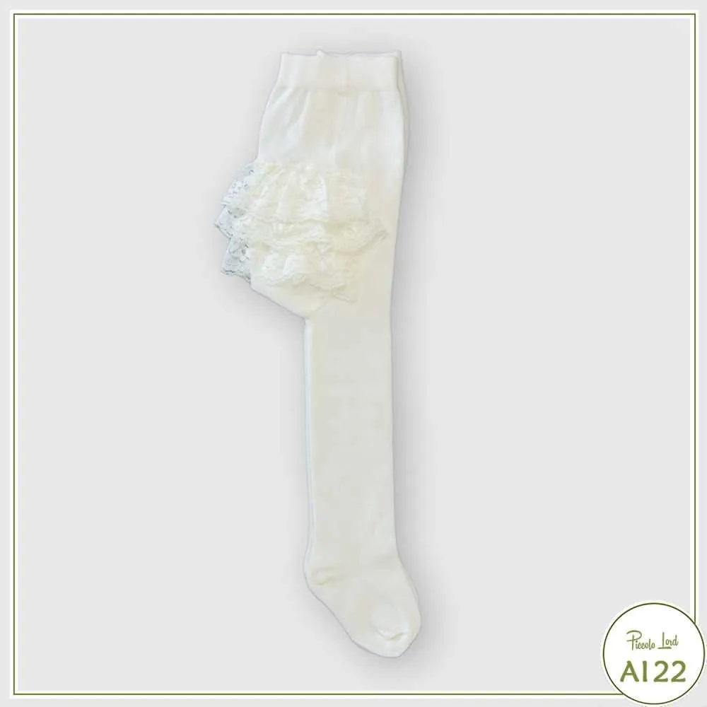 Collant Ninnaoh Ecru Pizzo