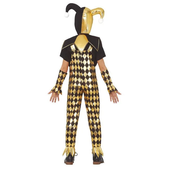 Costume da Arlecchino oro e nero per bambina
