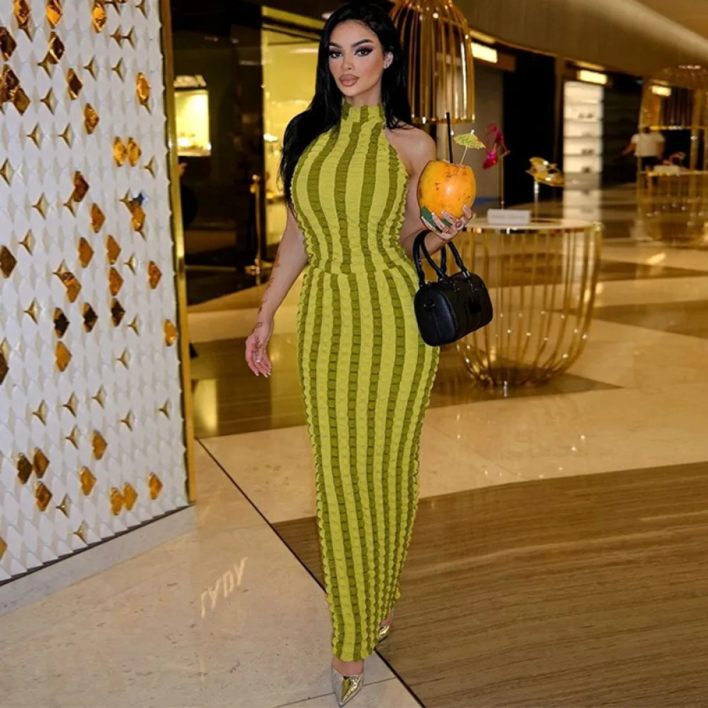 E abbigliamento 2023 New Summer Fashion senza maniche Slim Slim abito di media lunghezza che copre i fianchi per le donne