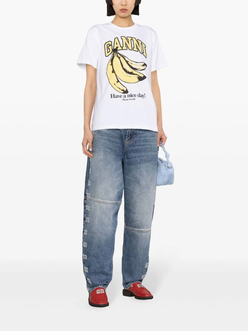 GANNI T-SHIRT BANANA