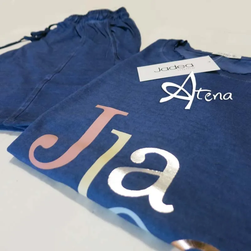  Jadea Jadea Pigiama donna Home Gin Lemon Denim corto 3117