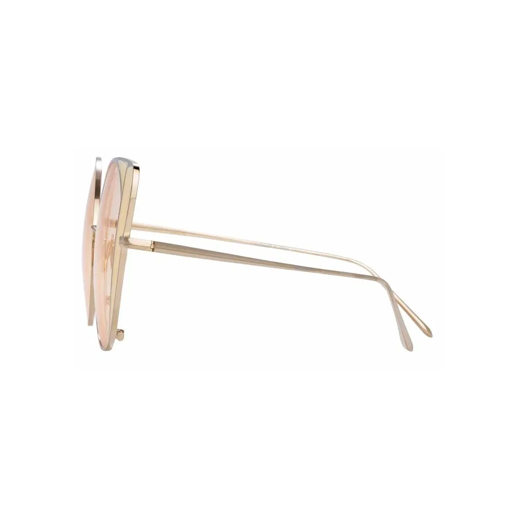 Linda Farrow - Occhiali da Sole Cat-Eye Austin C9 in Oro Chiaro e Crema - LFL854C9SUN - Linda Farrow Eyewear