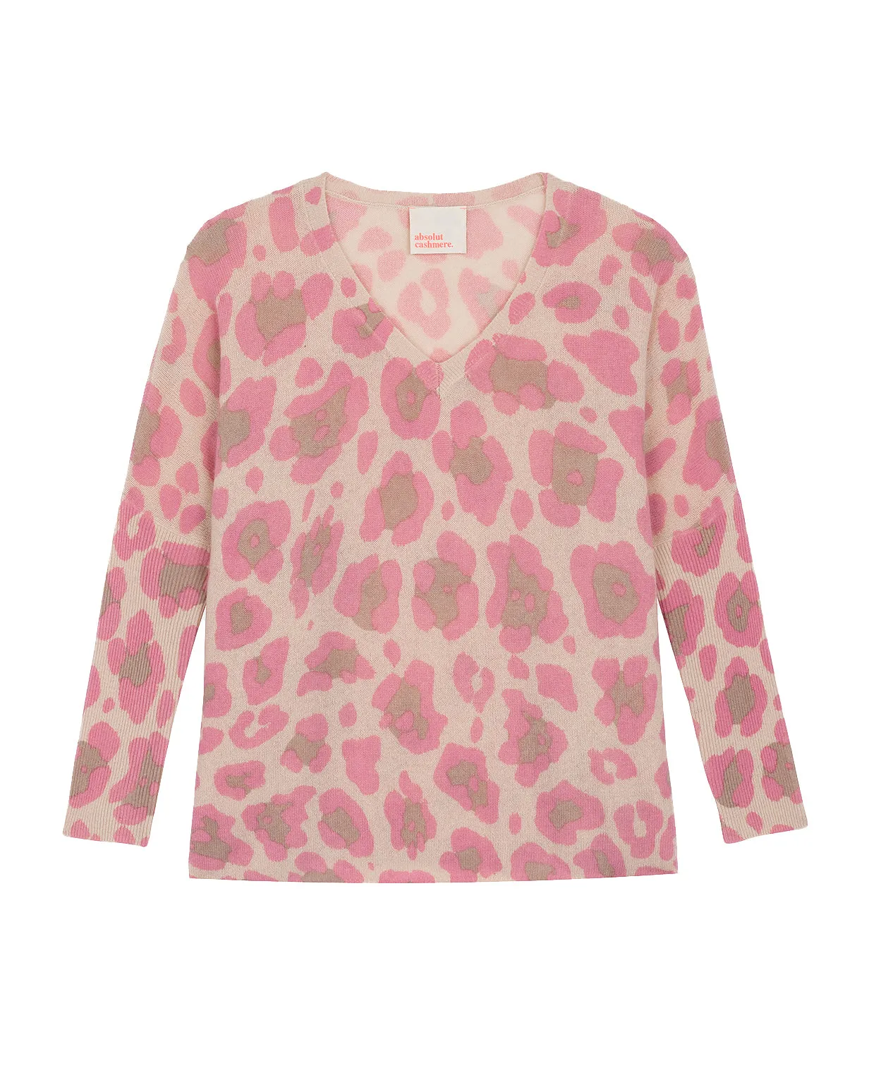 Maglione cashmere leo rosa