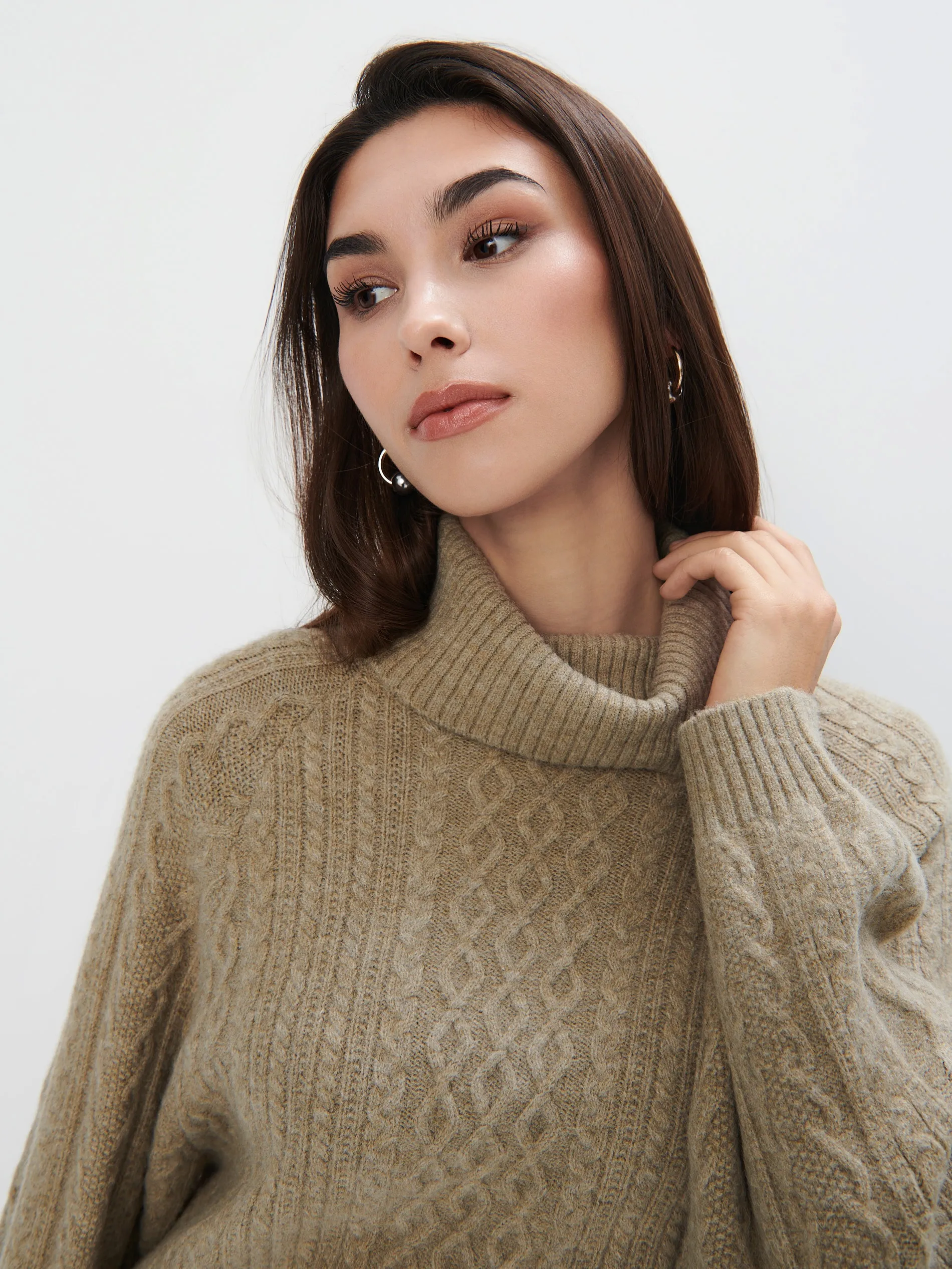 Maglione con trama decorativa