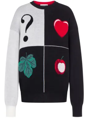 Maglione Moschino con intarsia