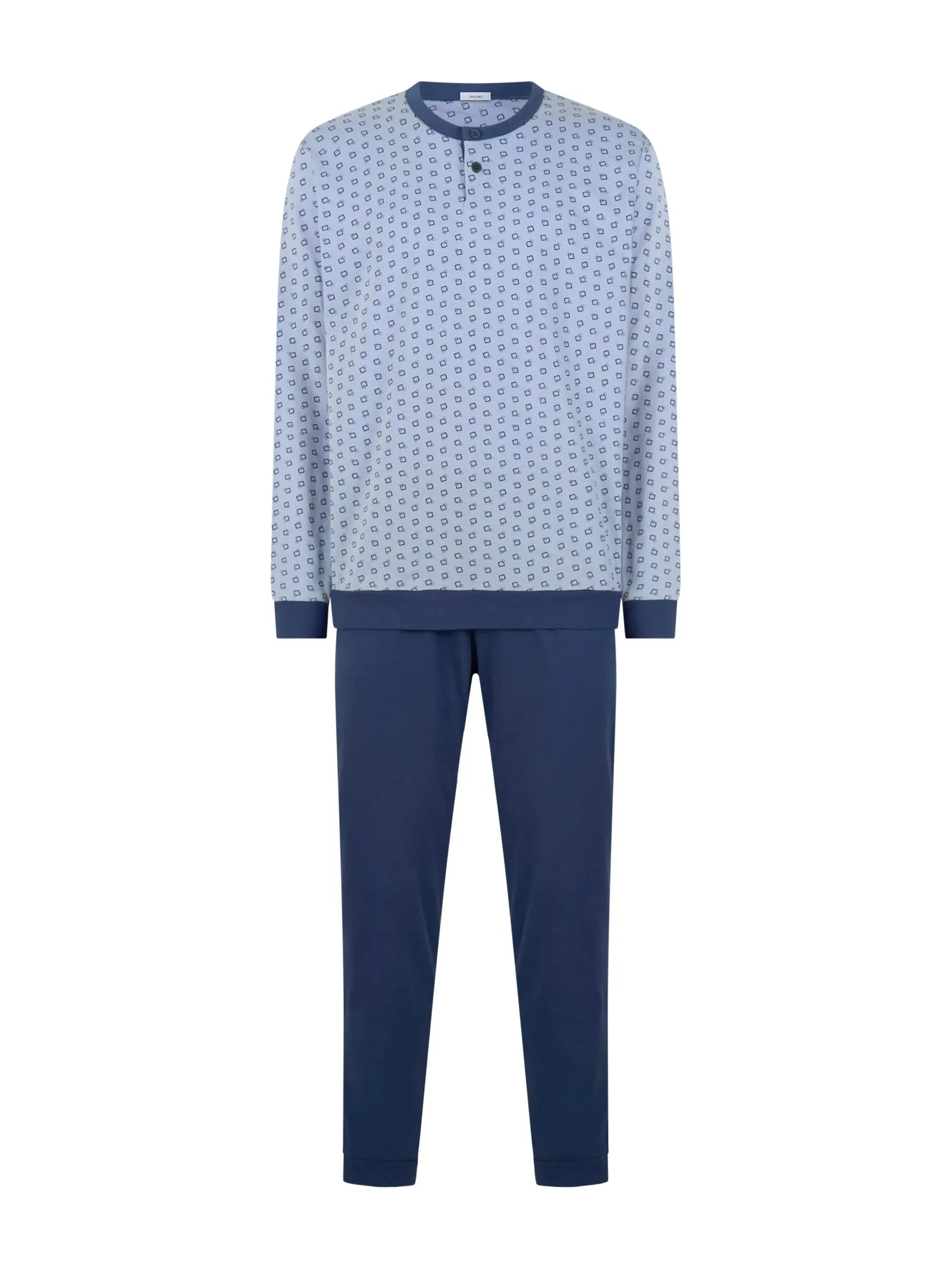 Pigiama a serafino in jersey di cotone - Fant. Lavender Lustre
