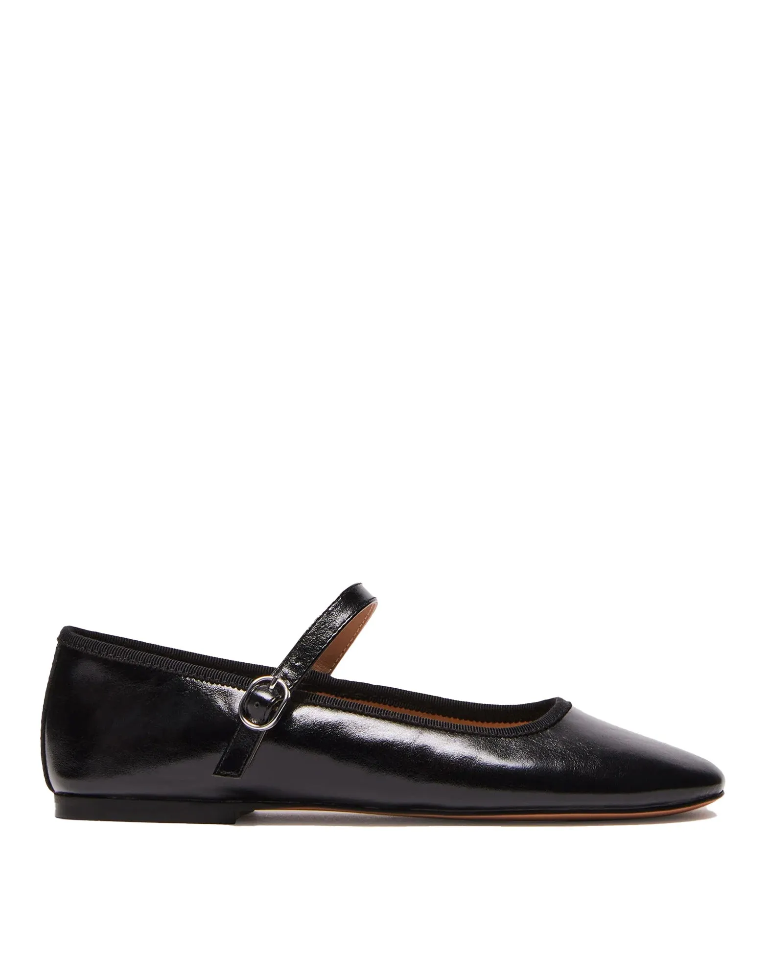 STEVE MADDEN Ballerine Vinetta in Black Leather