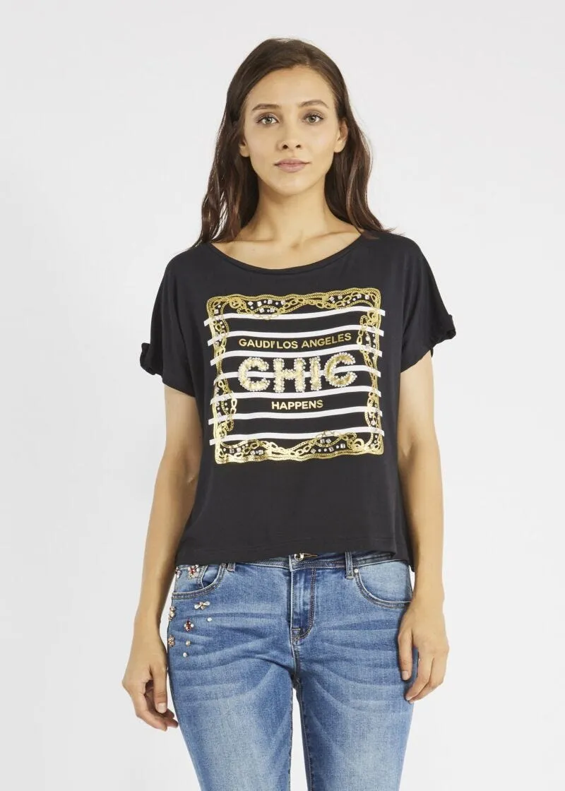 T-shirt con cinturini